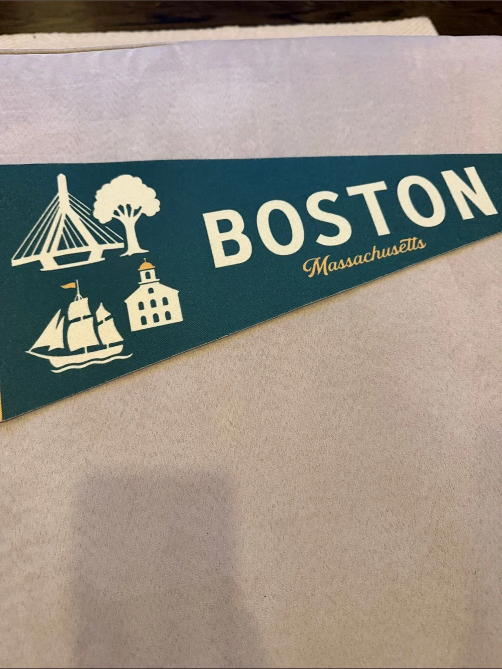 Boston Green and Gold Decorative Pennant Wall Decor